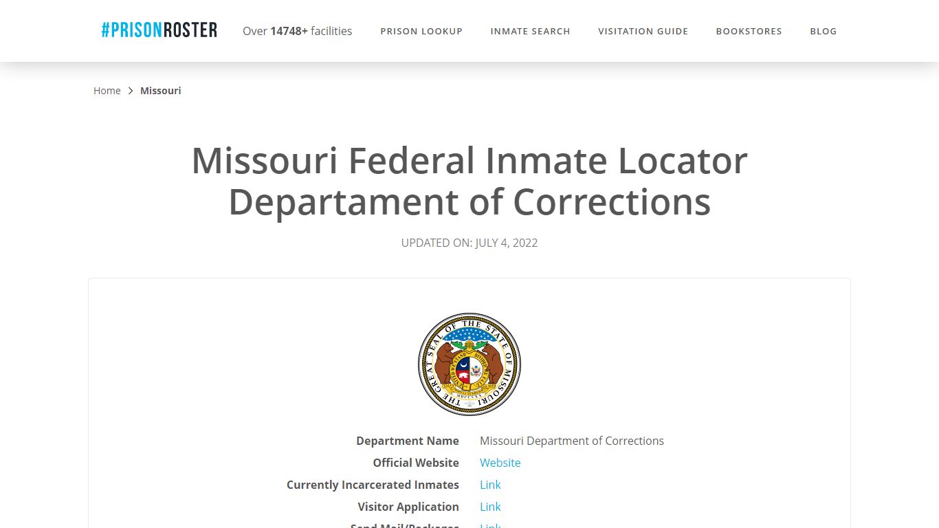 Missouri Federal Inmate Search - Prisonroster
